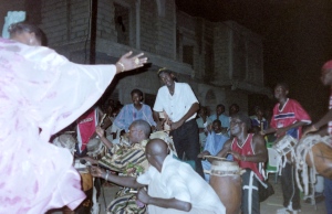 Vieux Sing Faye, on cól and Moustapha Faye, on under play for tanniber in Ouakam, with Ousman Guey on mbëngmbëng, 2002